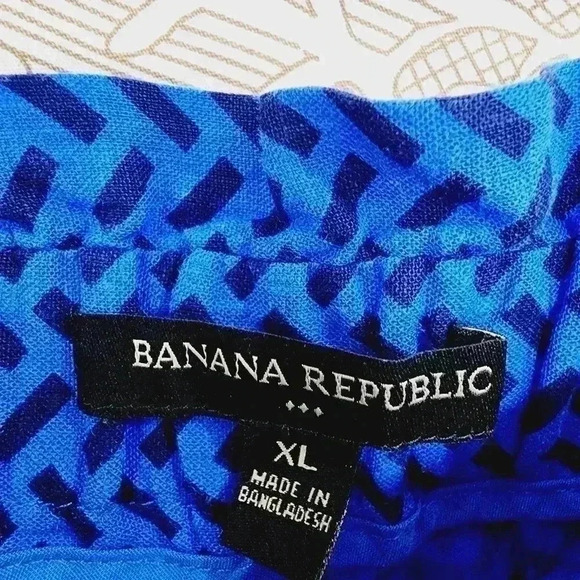 Banana Republic Linen Blend Printed Shorts Women's XL - Picture 5 of 7